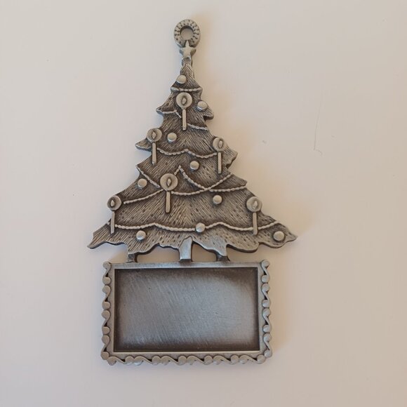 Solid Pewter Christmas Tree Ornament 3 1/4” tall - Picture 5 of 5